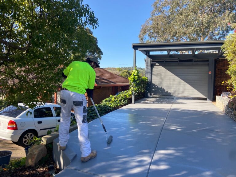 driveway concrete epoxy painting
